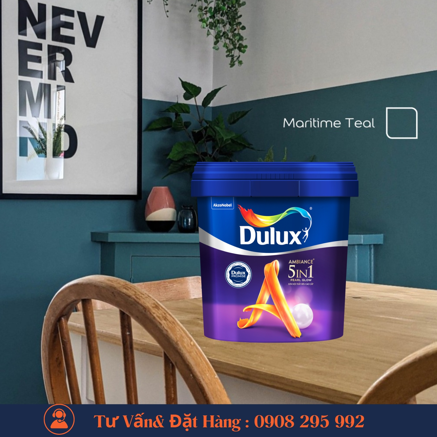 Sơn Dulux Ambiance 5in1 Pearl Glow – Bóng Mờ