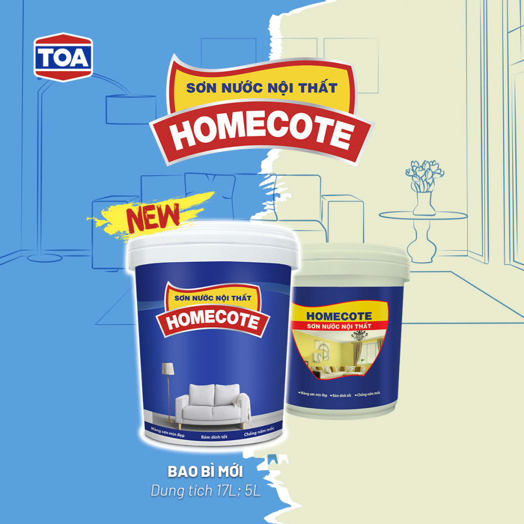Sơn Nước Nội Thất Toa Homecote -17L