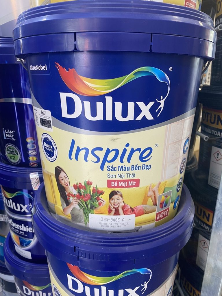 Hình ảnh thực tế : Sơn Nội Thất Dulux Inspire Sắc Màu Bền Đẹp Bề Mặt Mờ 39A-15L