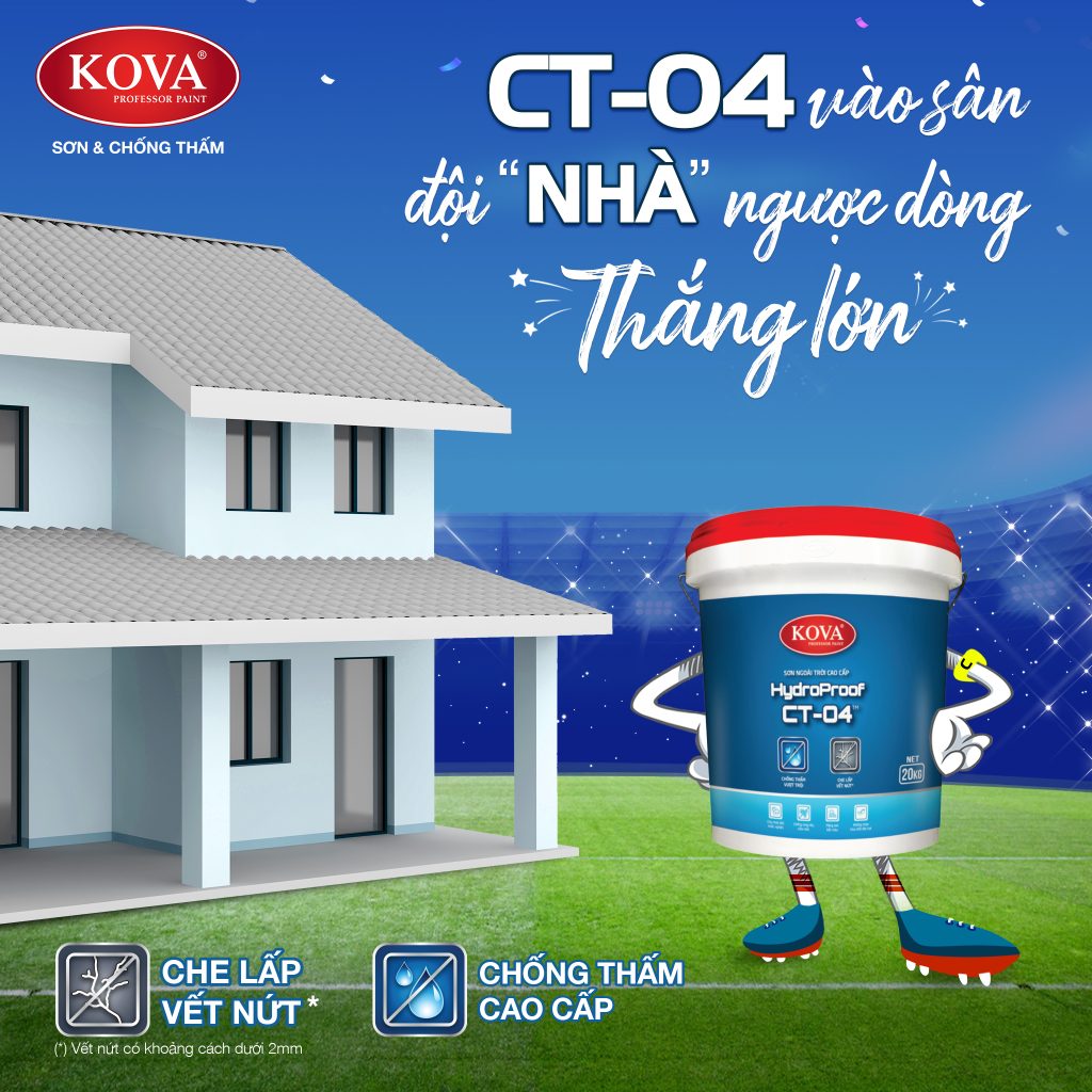 SƠN NGOẠI THẤT CAO CẤP KOVA CT-04 CHỐNG THẤM
