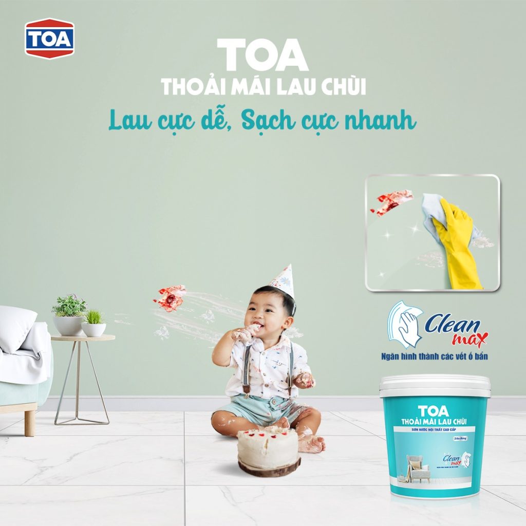 Sơn Nội Thất Toa Thoải Mái Lau Chùi