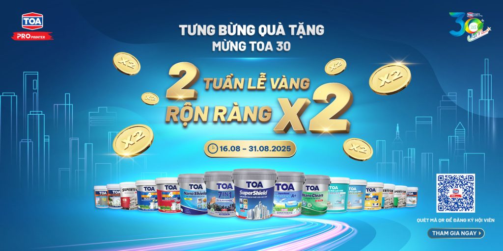 Bảng báo giá sơn TOA mới nhất 2026