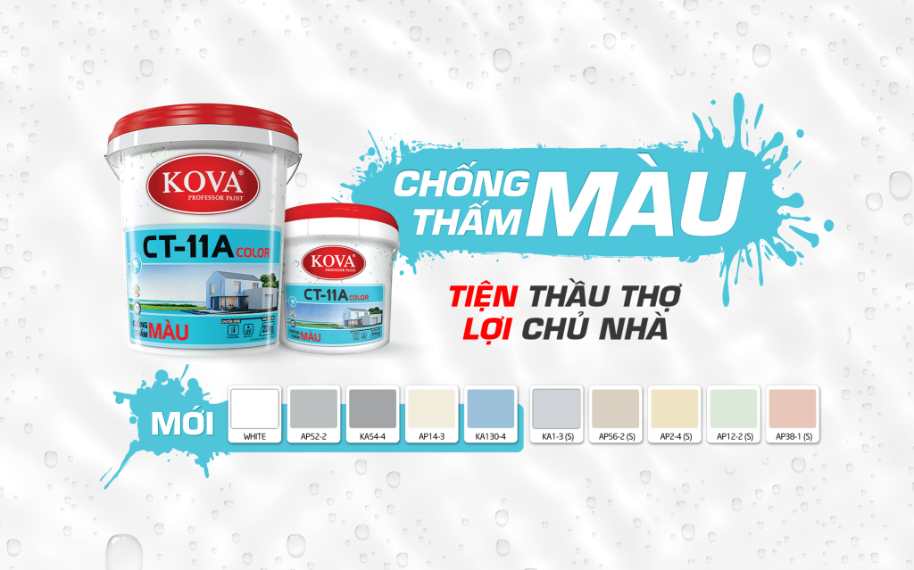 CHỐNG THẤM MÀU KOVA CT-11A COLOR-22KG