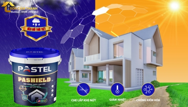Sơn Pastel ngoại thất cao cấp – Pashield bền màu tối ưu P7 tại Quảng Ngãi