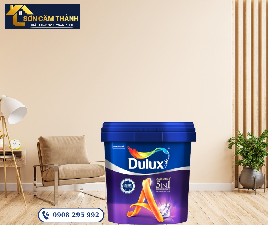 Sơn nội thất Dulux Ambiance 5in1 Diamond Glow Siêu Bóng 66AB