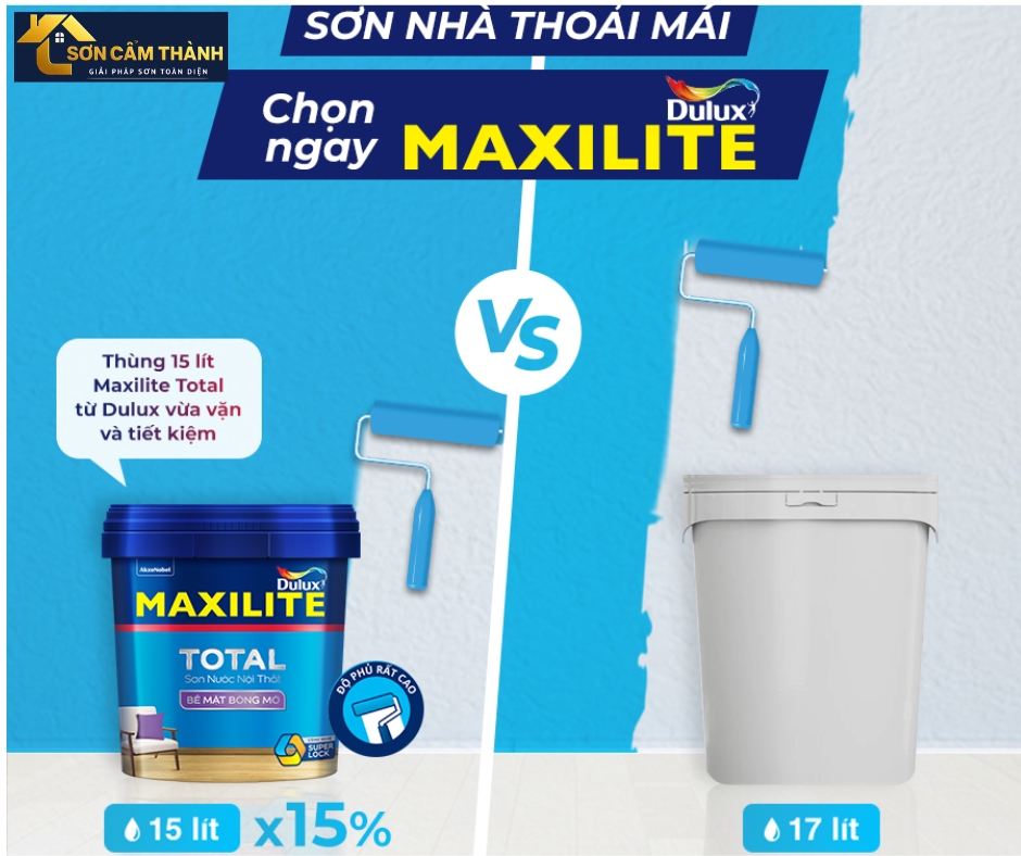 Sơn Nội Thất Maxilite Total 15L – Giải Pháp Tiết Kiệm & Hiệu Quả Cho Ngôi Nhà Tại Quảng Ngãi