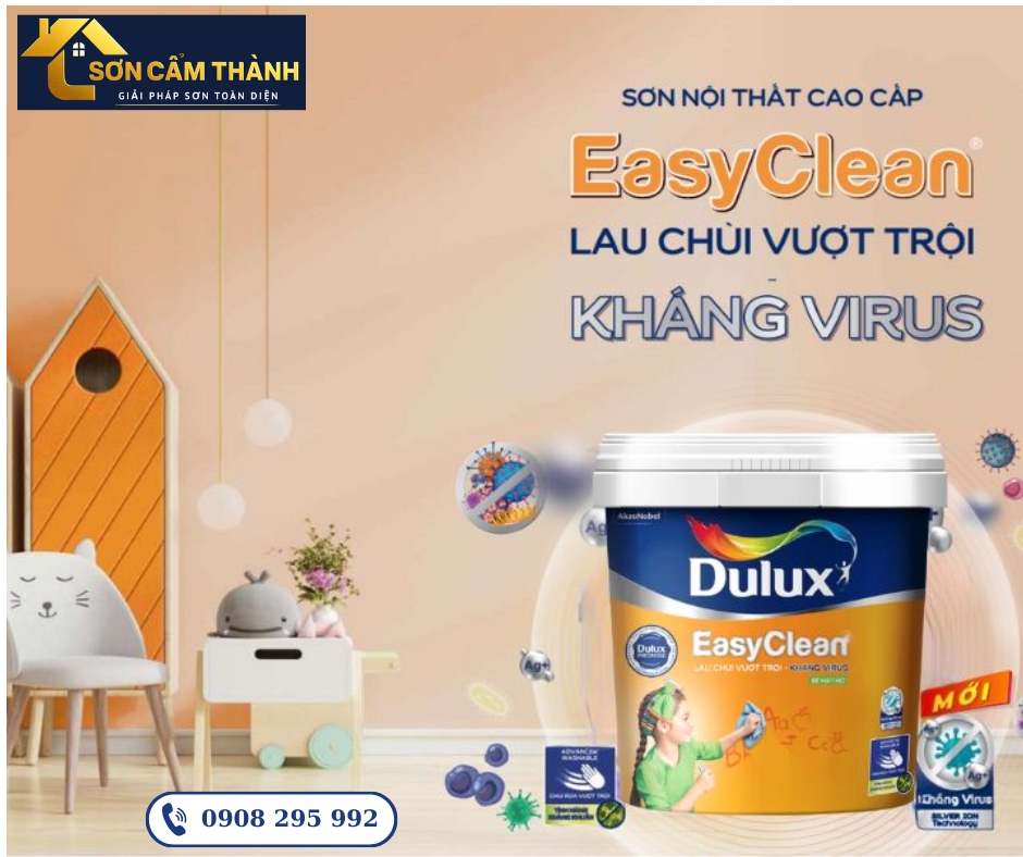 Sơn Nội Thất Dulux Easy Clean Lau Chùi Hiệu Quả Bề Mặt Mờ