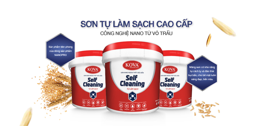Sơn Ngoại Thất Tự Làm Sạch Siêu Cao Cấp KOVA NANO Self-Cleaning-16L