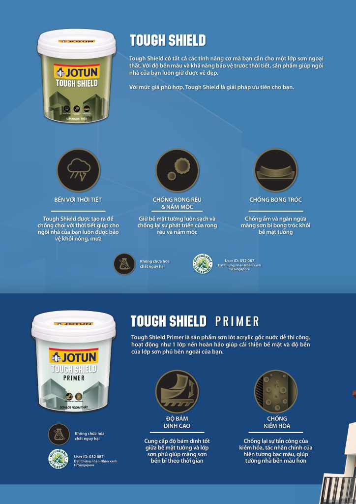 Bảng màu Sơn ngoại thất Jotun Tough Shield