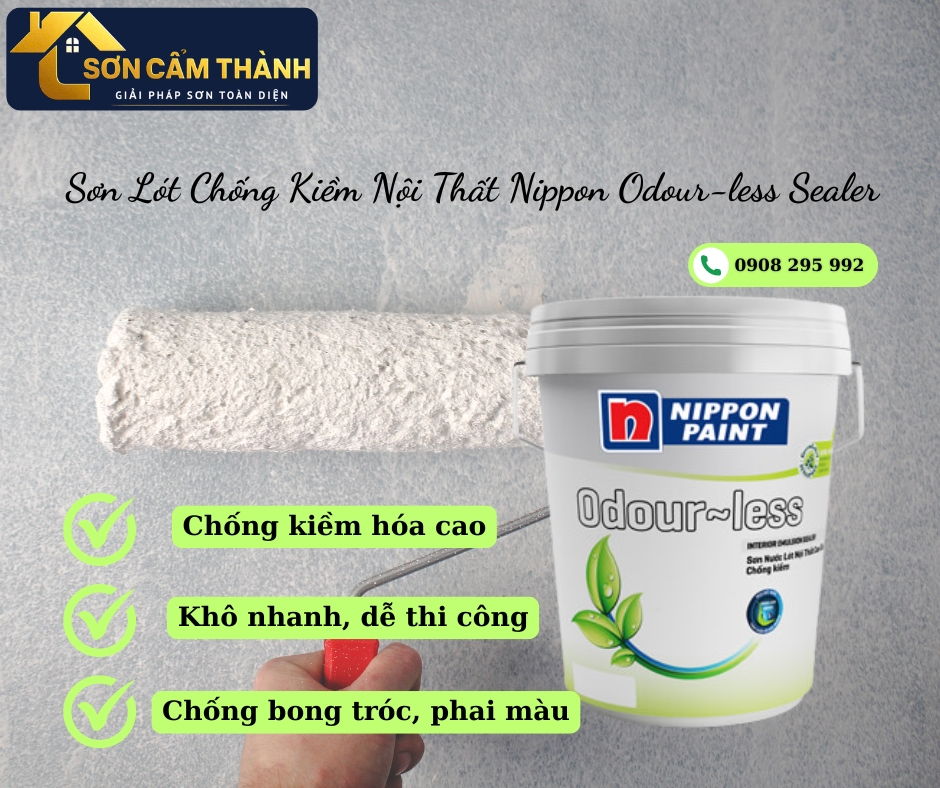 Sơn Lót Chống Kiềm Nội Thất Nippon Odour-less Sealer