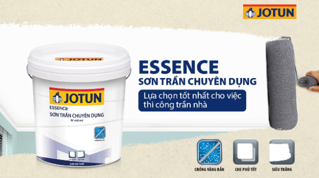 Sơn Nội Thất Jotun Essence Trắng Trần Chuyên Dụng – Giải Pháp Hoàn Hảo Cho Mọi Không Gian Sáng Sạch