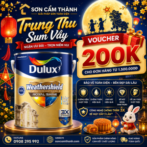 Sơn ngoại thất siêu cao cấp Dulux Weathershield Royal Shine-5L