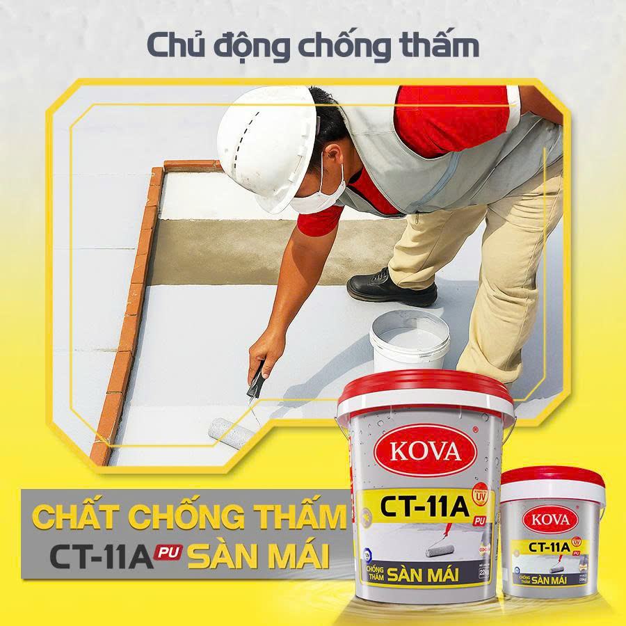 CHỐNG THẤM KOVA CT-11A PU SÀN MÁI – GIẢI PHÁP CHỐNG THẤM CAO CẤP TẠI QUẢNG NGÃI