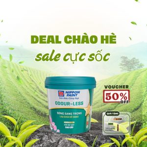 Sơn Nippon Nội Thất Odour-less Bóng Sang Trọng-15L