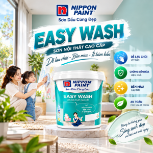 Sơn Nội Thất Dễ Lau Chùi Nippon Easy Wash-15L
