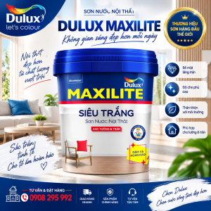 Sơn Nội Thất Maxilite Trắng Chuẩn 30C – 15L (siêu trắng )