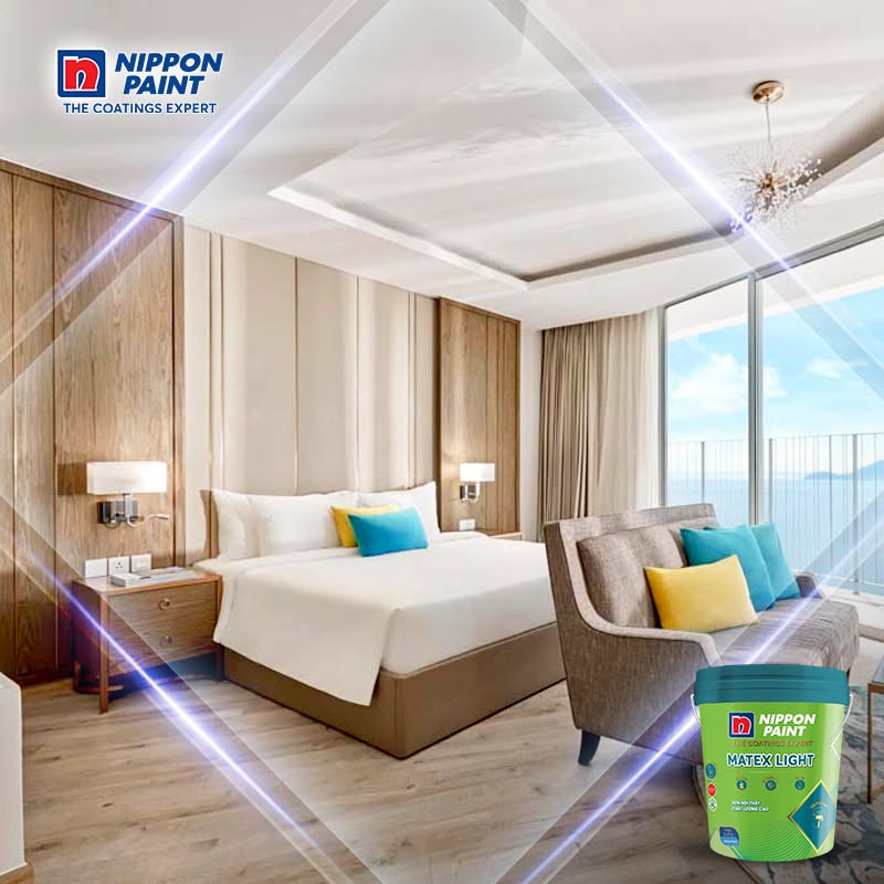 Sơn Nippon Matex light 18L- Sơn dự án nội thất
