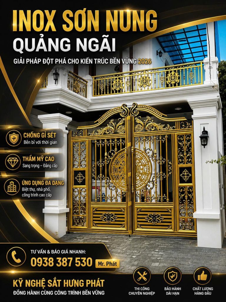 INOX SƠN NUNG QUẢNG NGÃI: GIẢI PHÁP ĐỘT PHÁ CHO KIẾN TRÚC BỀN VỮNG 2026