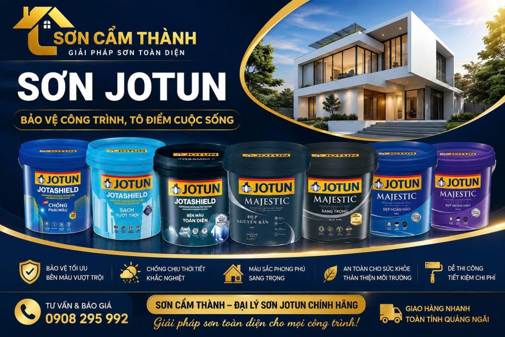 Sơn Jotun Chiết Khấu Cao Nhất Quảng Ngãi – Chính Hãng, Giá Tốt, Giao Hàng Toàn Tỉnh